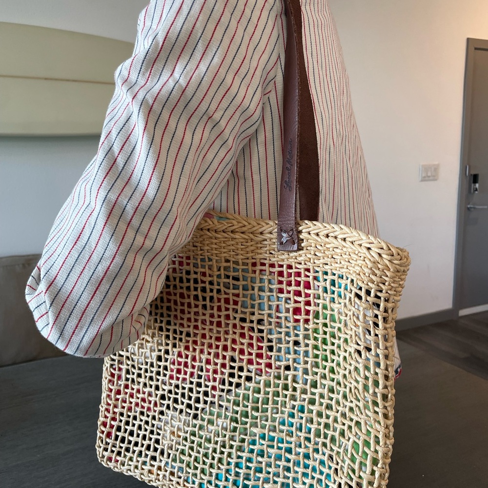Local motion 🌴Stylish Woven Tote Bag - Multicolor underlay